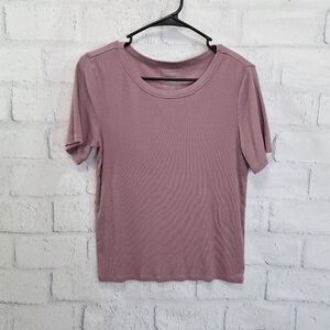 Lucky Brand lilac ribbed knit top